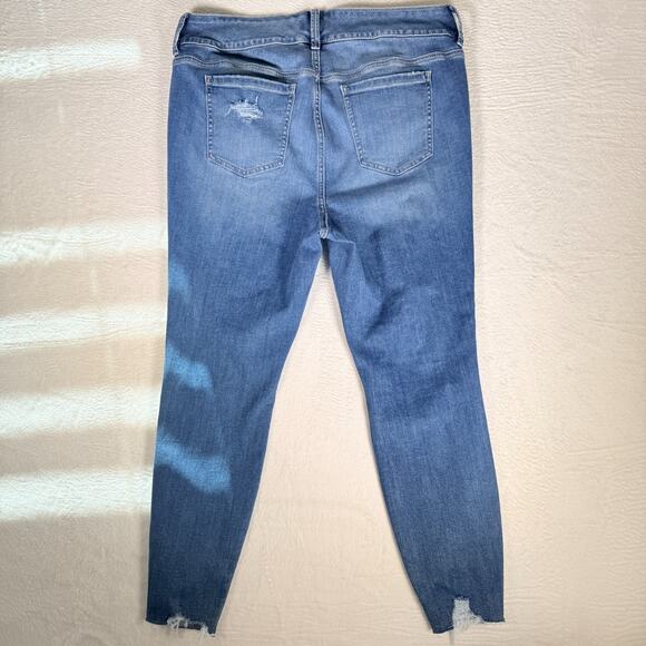 Torrid Jeggings Womens 18 Reg Blue Jeans Feel the Fit Stretch Distressed Edgy - Picture 7 of 11
